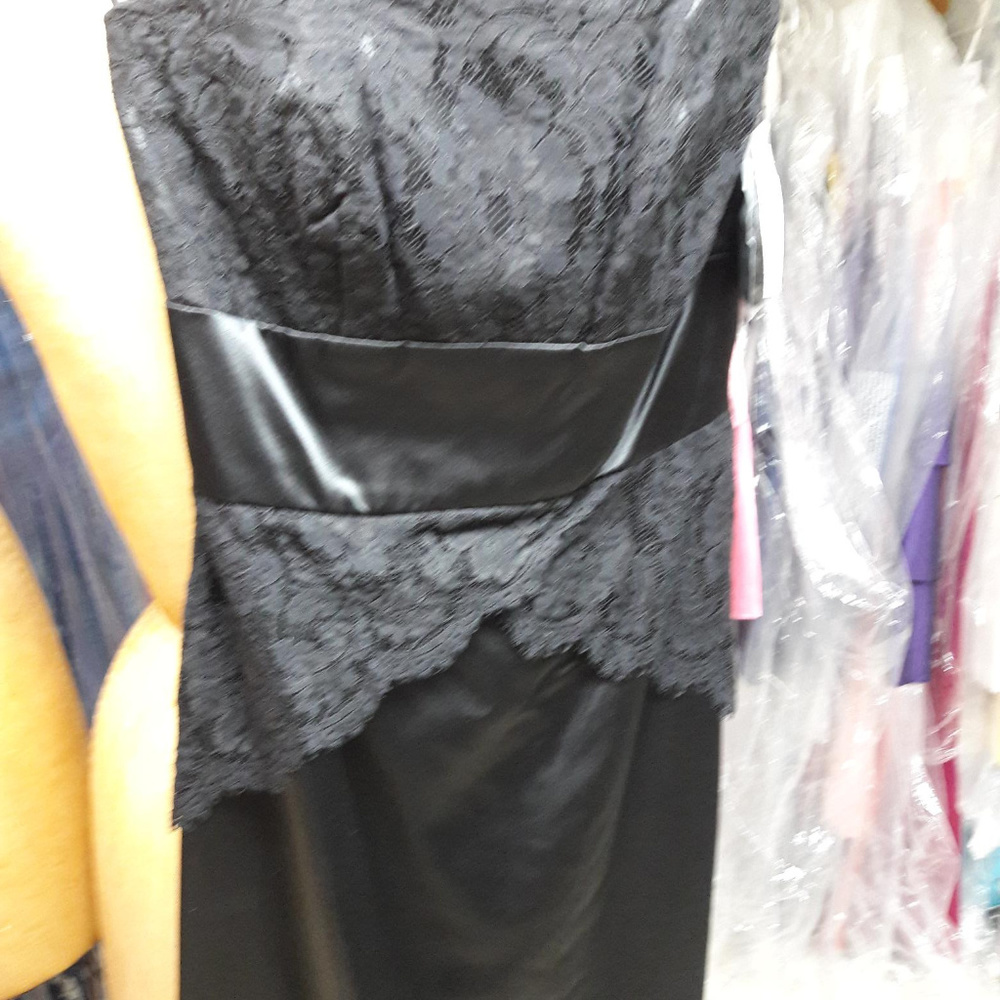 Dessy 2849....Full Length, Formal Strapless Dress...Black...Size 16....NWT - Picture 5 of 7